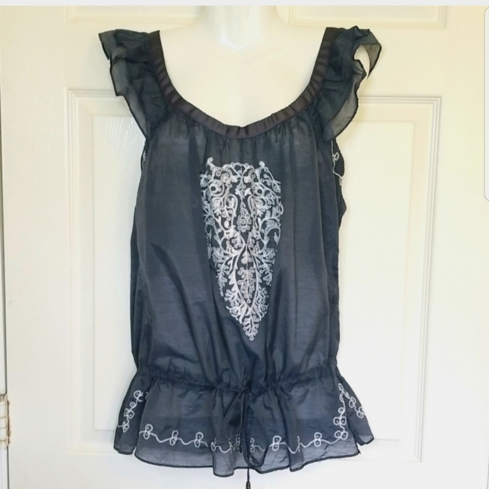 Blue Silk Blouse